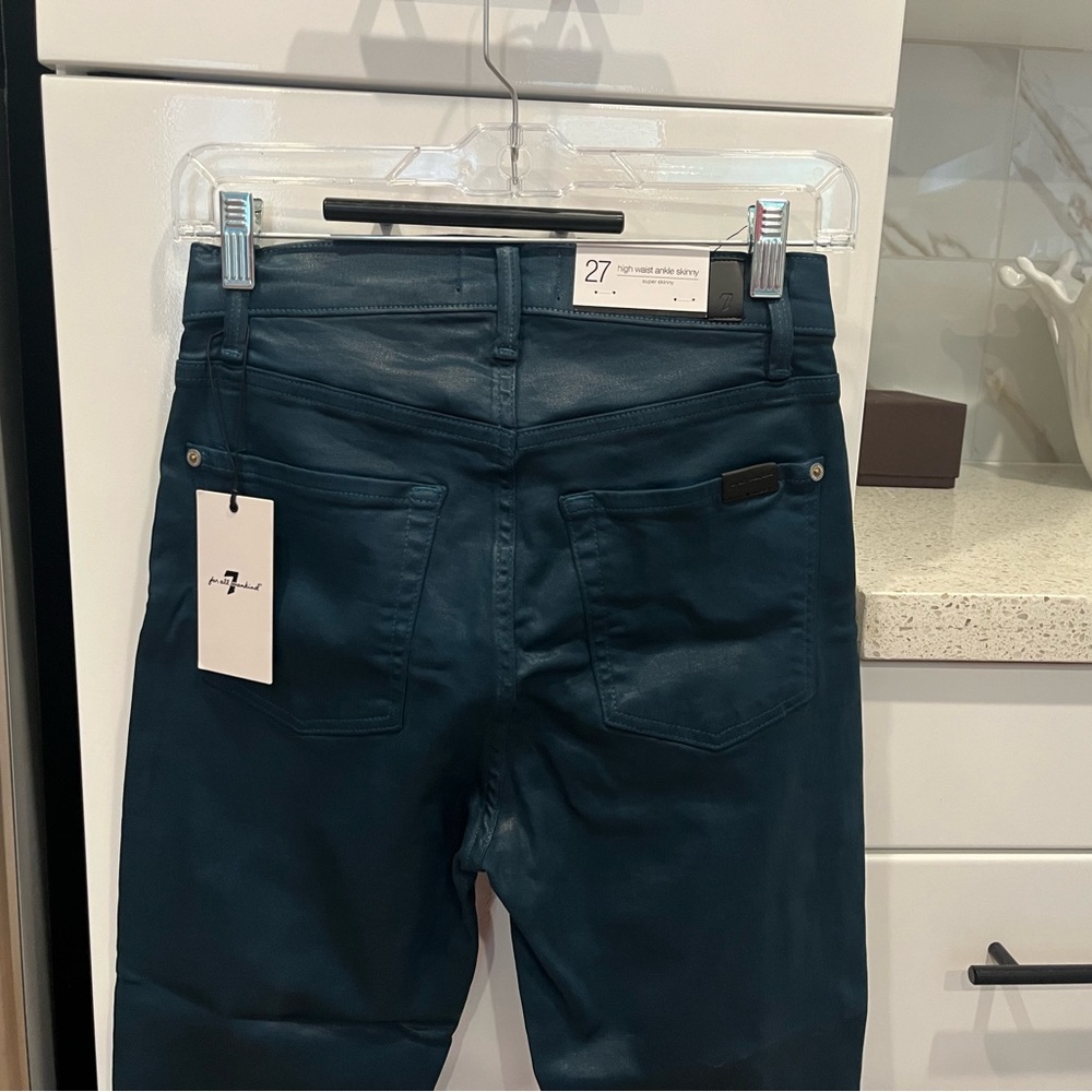 Seven for all mankind waxed straight leg jean. Size 27 and brand new with tags.